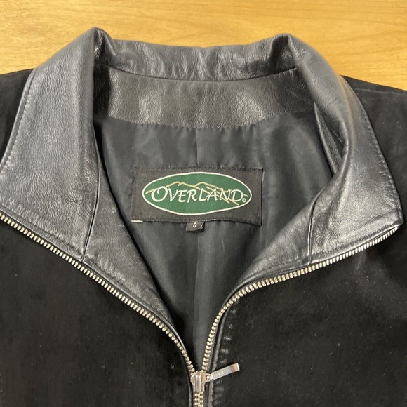 Vintage Overland Women's Black Suede Leather Jacket‎ Sz 6 Western Cocktail Fancy - Picture 4 of 13